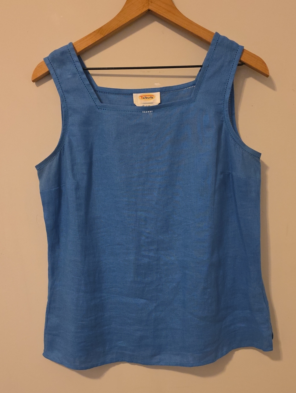Talbots Irish Linen Sleeveless Square Neck Tank Top